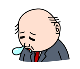 Solitary office worker sticker #3166674