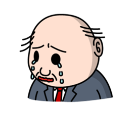 Solitary office worker sticker #3166676