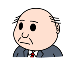 Solitary office worker sticker #3166682