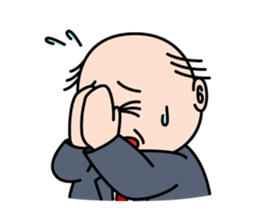 Solitary office worker sticker #3166684