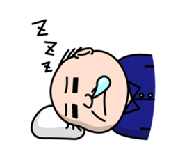 Solitary office worker sticker #3166689