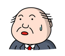 Solitary office worker sticker #3166690