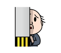 Solitary office worker sticker #3166691