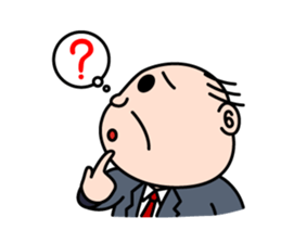 Solitary office worker sticker #3166692