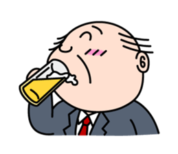 Solitary office worker sticker #3166695