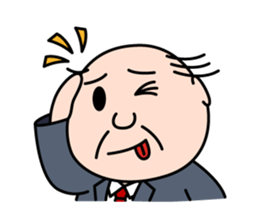 Solitary office worker sticker #3166700