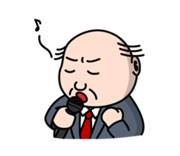 Solitary office worker sticker #3166702