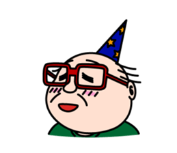 Solitary office worker sticker #3166703