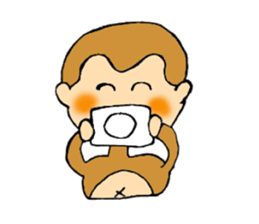 It is a sticker of monkey sticker #3168433