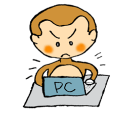 It is a sticker of monkey sticker #3168445