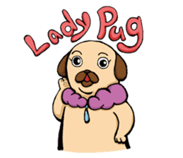 Lady Pug sticker #3168507