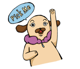 Lady Pug sticker #3168508