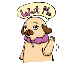 Lady Pug sticker #3168510