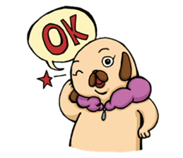 Lady Pug sticker #3168511