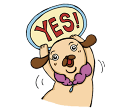 Lady Pug sticker #3168512