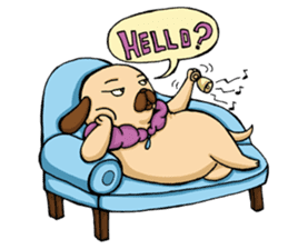 Lady Pug sticker #3168514