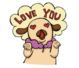 Lady Pug sticker #3168522