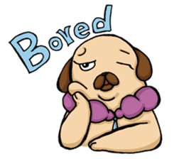 Lady Pug sticker #3168523