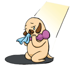 Lady Pug sticker #3168527