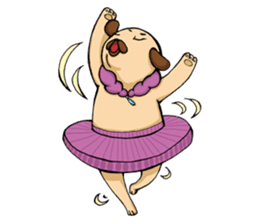 Lady Pug sticker #3168528