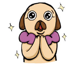 Lady Pug sticker #3168529