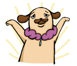 Lady Pug sticker #3168533