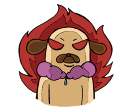 Lady Pug sticker #3168535