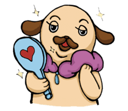 Lady Pug sticker #3168536