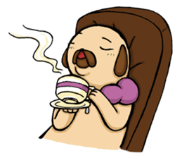 Lady Pug sticker #3168539