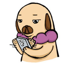 Lady Pug sticker #3168541