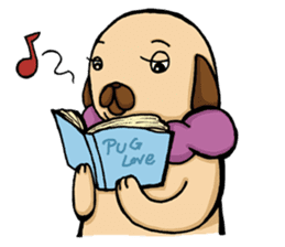 Lady Pug sticker #3168542