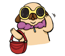 Lady Pug sticker #3168543