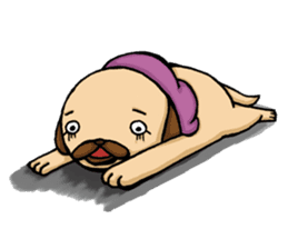 Lady Pug sticker #3168545