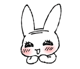 wig-rabbit sticker #3168948