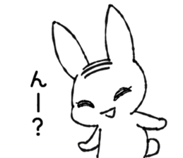 wig-rabbit sticker #3168949