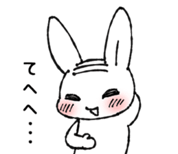 wig-rabbit sticker #3168950