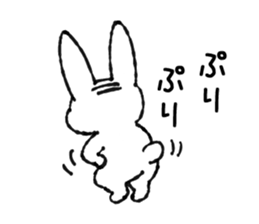 wig-rabbit sticker #3168951
