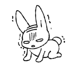 wig-rabbit sticker #3168954
