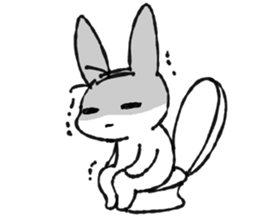 wig-rabbit sticker #3168955