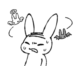 wig-rabbit sticker #3168956