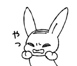 wig-rabbit sticker #3168957