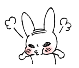 wig-rabbit sticker #3168958