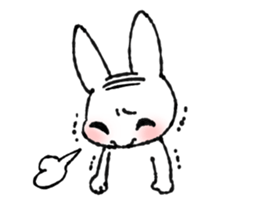 wig-rabbit sticker #3168959