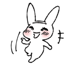 wig-rabbit sticker #3168960