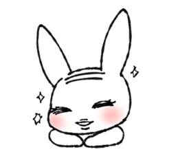 wig-rabbit sticker #3168962