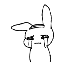 wig-rabbit sticker #3168968