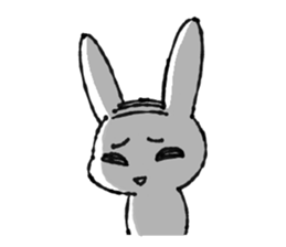 wig-rabbit sticker #3168970