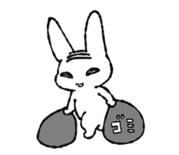 wig-rabbit sticker #3168976