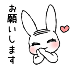 wig-rabbit sticker #3168977