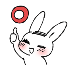 wig-rabbit sticker #3168979